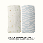 2-pack Organic Bamboo Swaddle Blankets