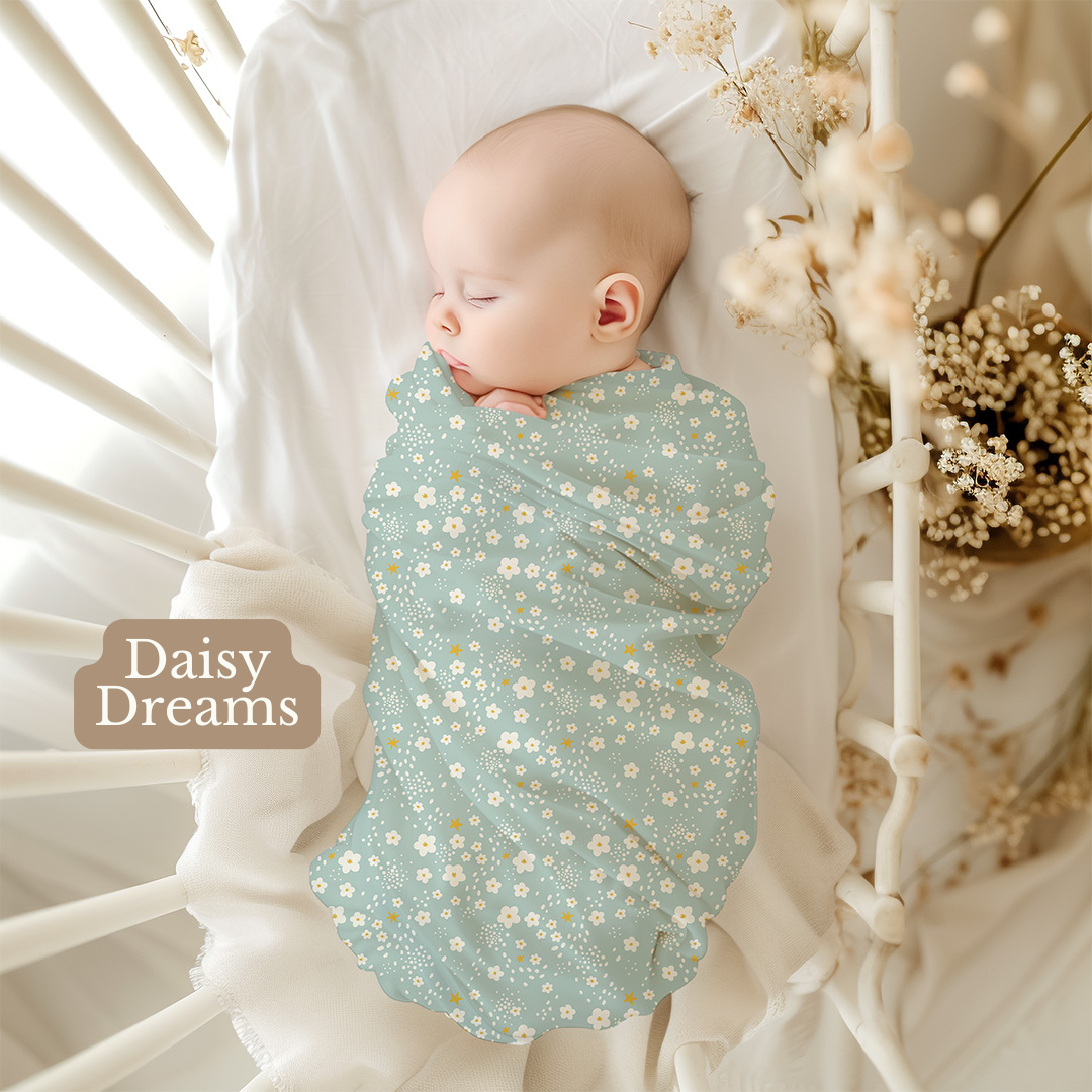 Daisy Dreams Organic Bamboo Swaddle Blanket