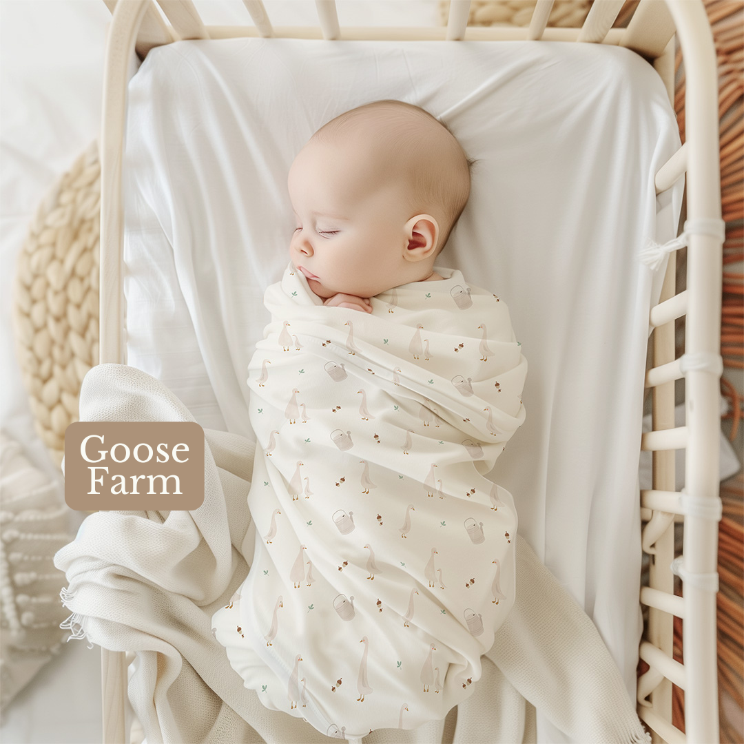 Exclusive Goose Organic Bamboo Swaddle Blanket