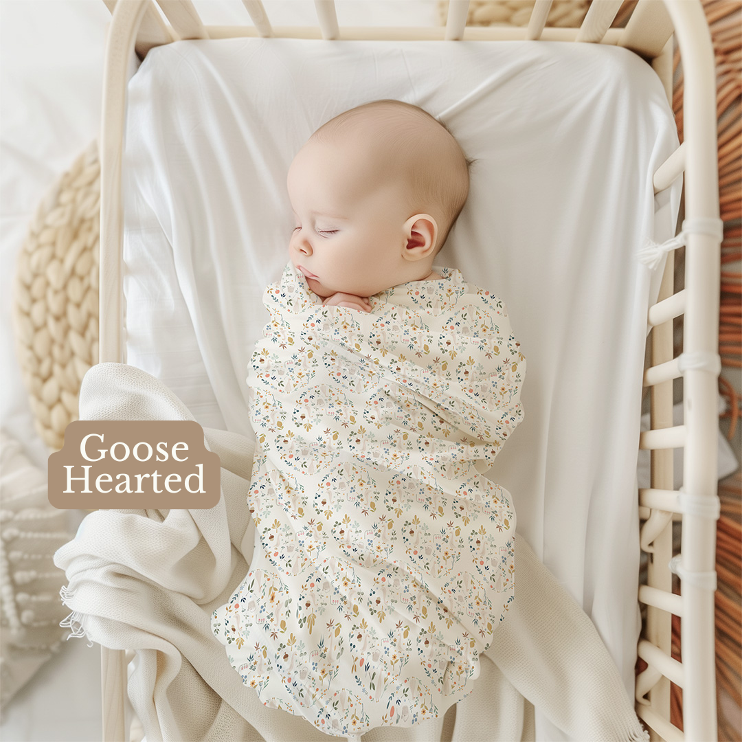 Goose Hearted Organic Bamboo Swaddle Blanket