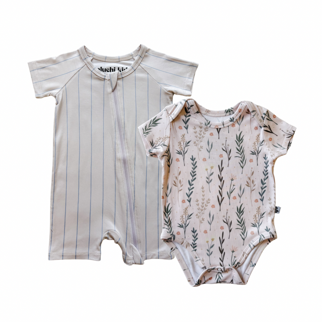 Shortie Romper + Ribbed Bodysuit