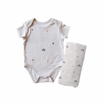 Bamboo Ribbed Bodysuit + Swaddle Bundle