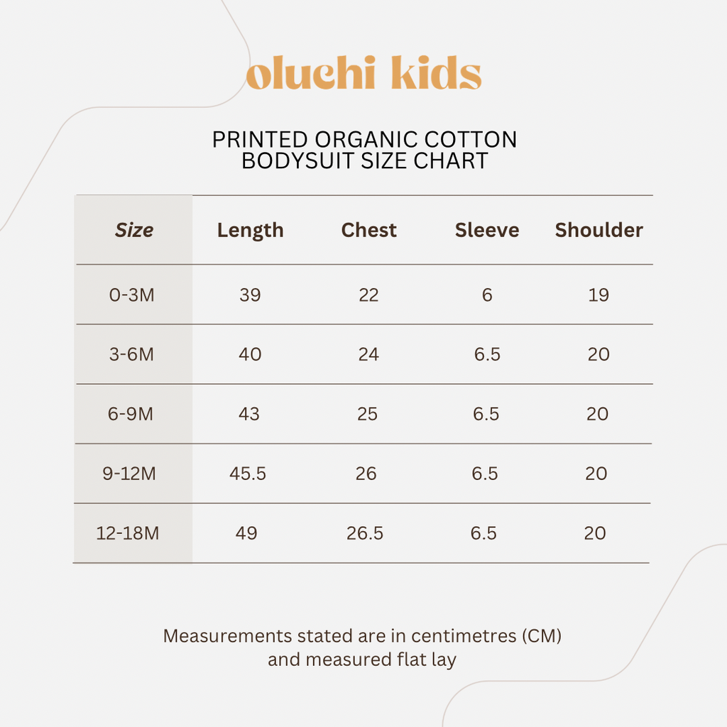 Printed Organic Cotton Bodysuit
