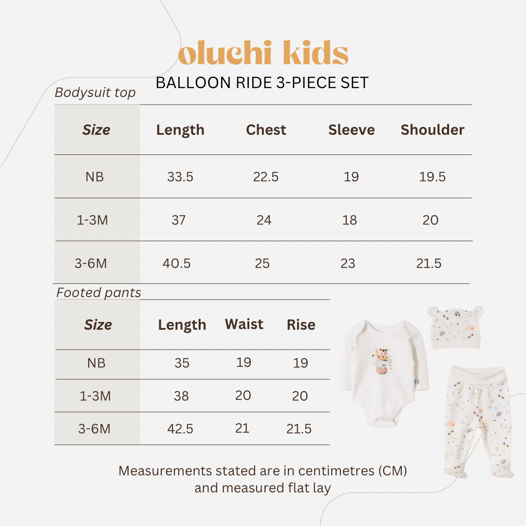 Ballon Ride 3-Piece Set (Bodysuit Top)