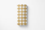 Mustard Check Organic Bamboo Swaddle Blanket