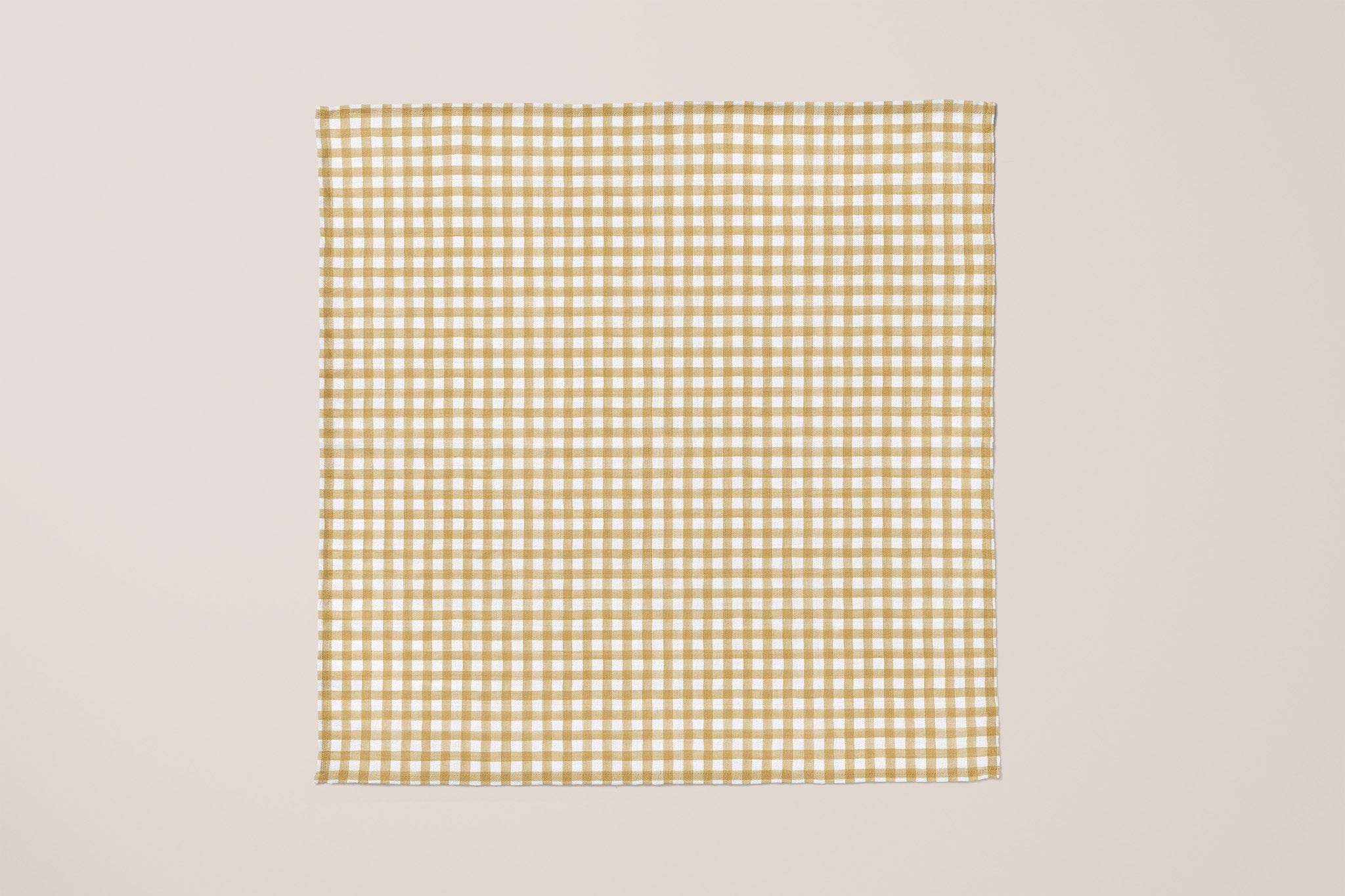 Mustard Check Organic Bamboo Swaddle Blanket