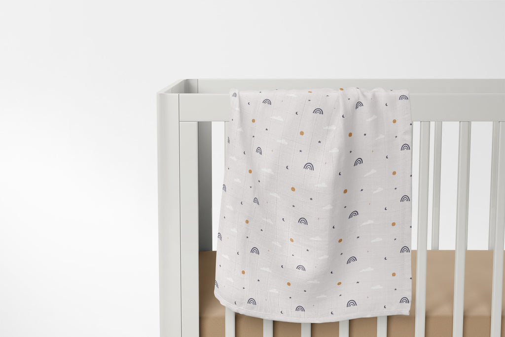 Dreamy Skies Organic Cotton Swaddle Blanket