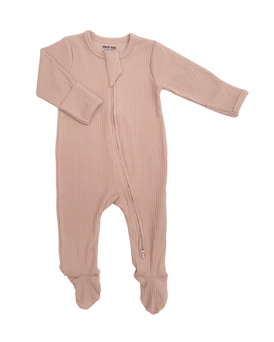 Ribbed Jumpsuit in Blush