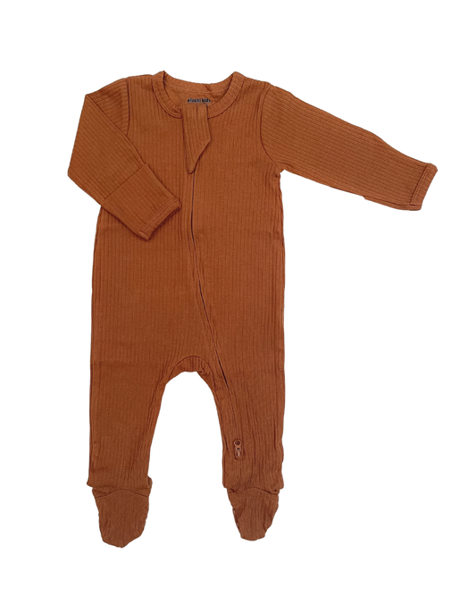 Ribbed Jumpsuit in Mocha