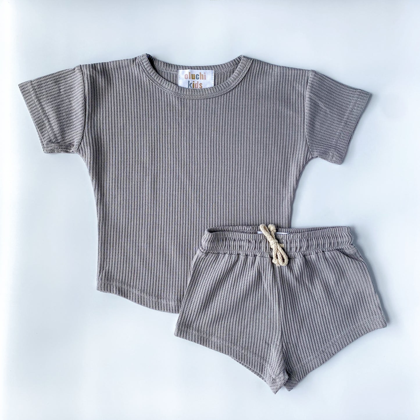 Two-Piece Knitted Set in Grey