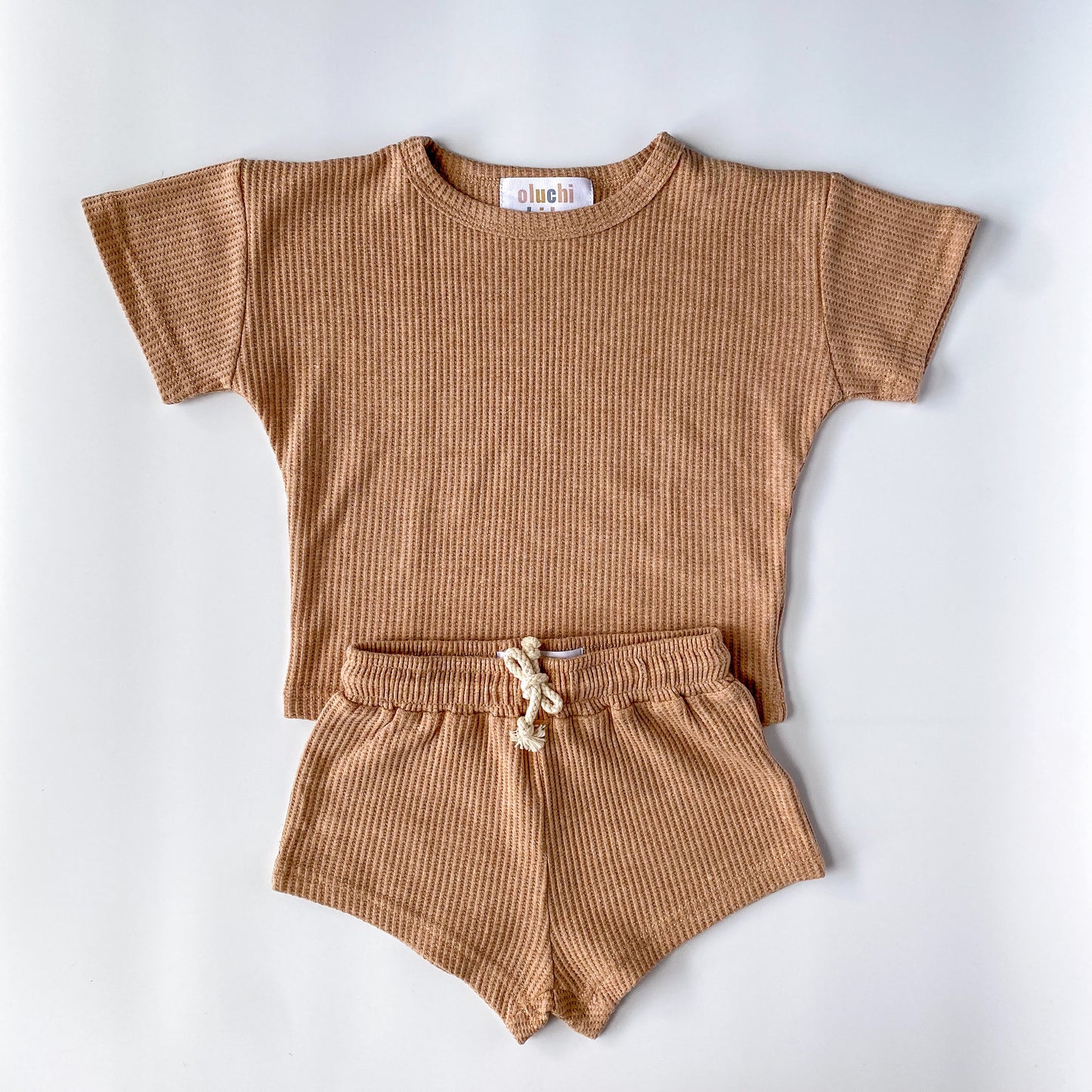 Two-Piece Knitted Set in Coffee