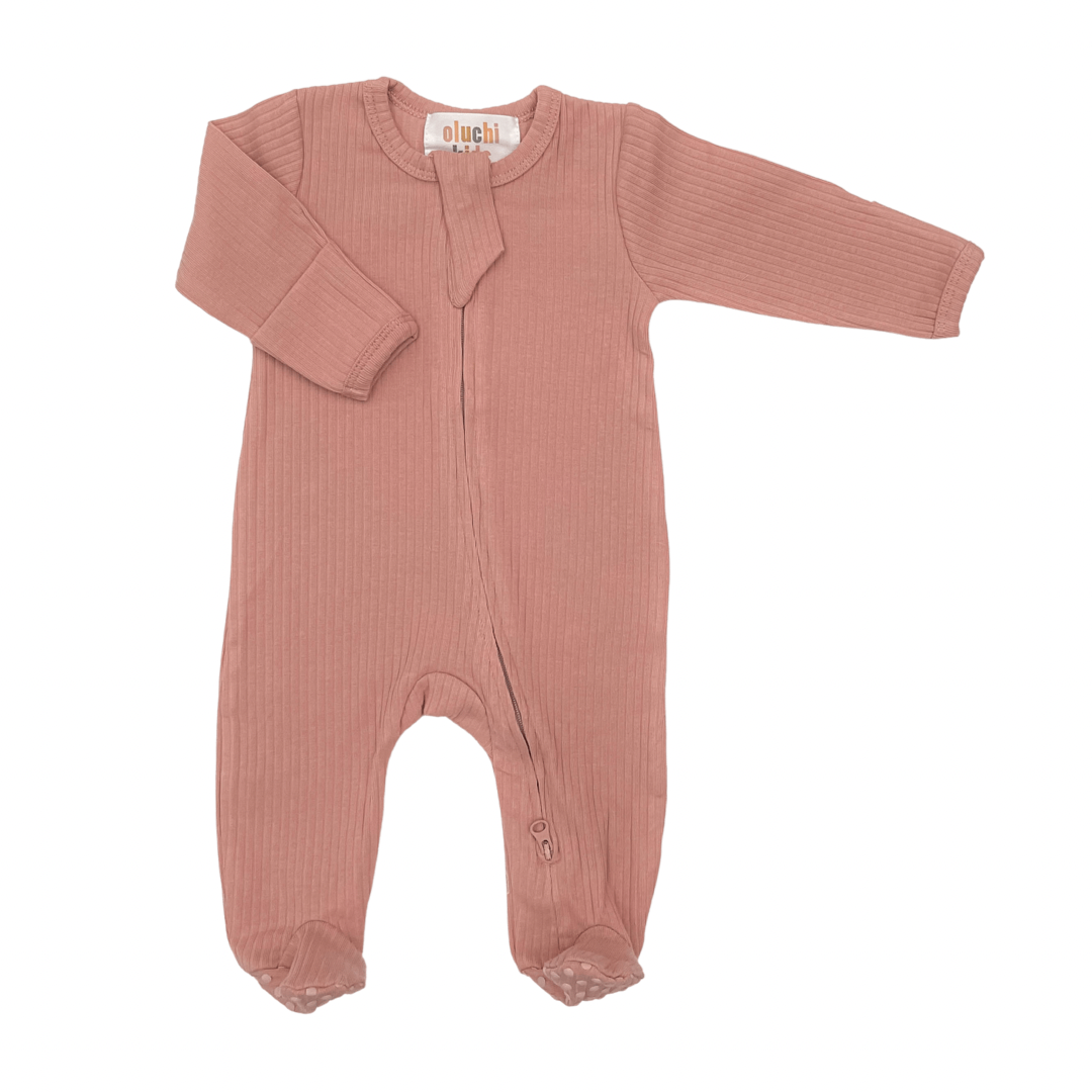 Ribbed Jumpsuit in Rose
