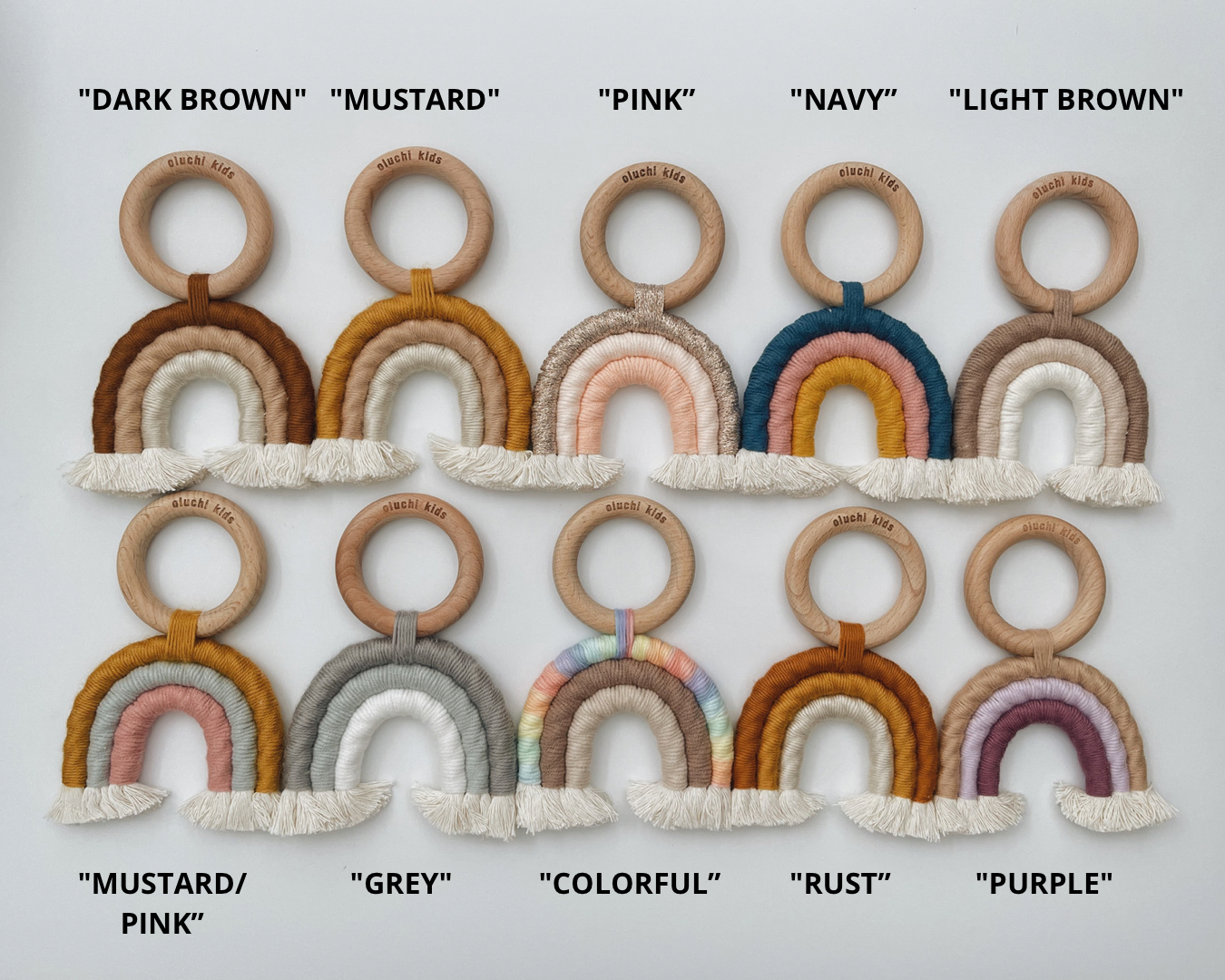 Rainbow online macrame teether