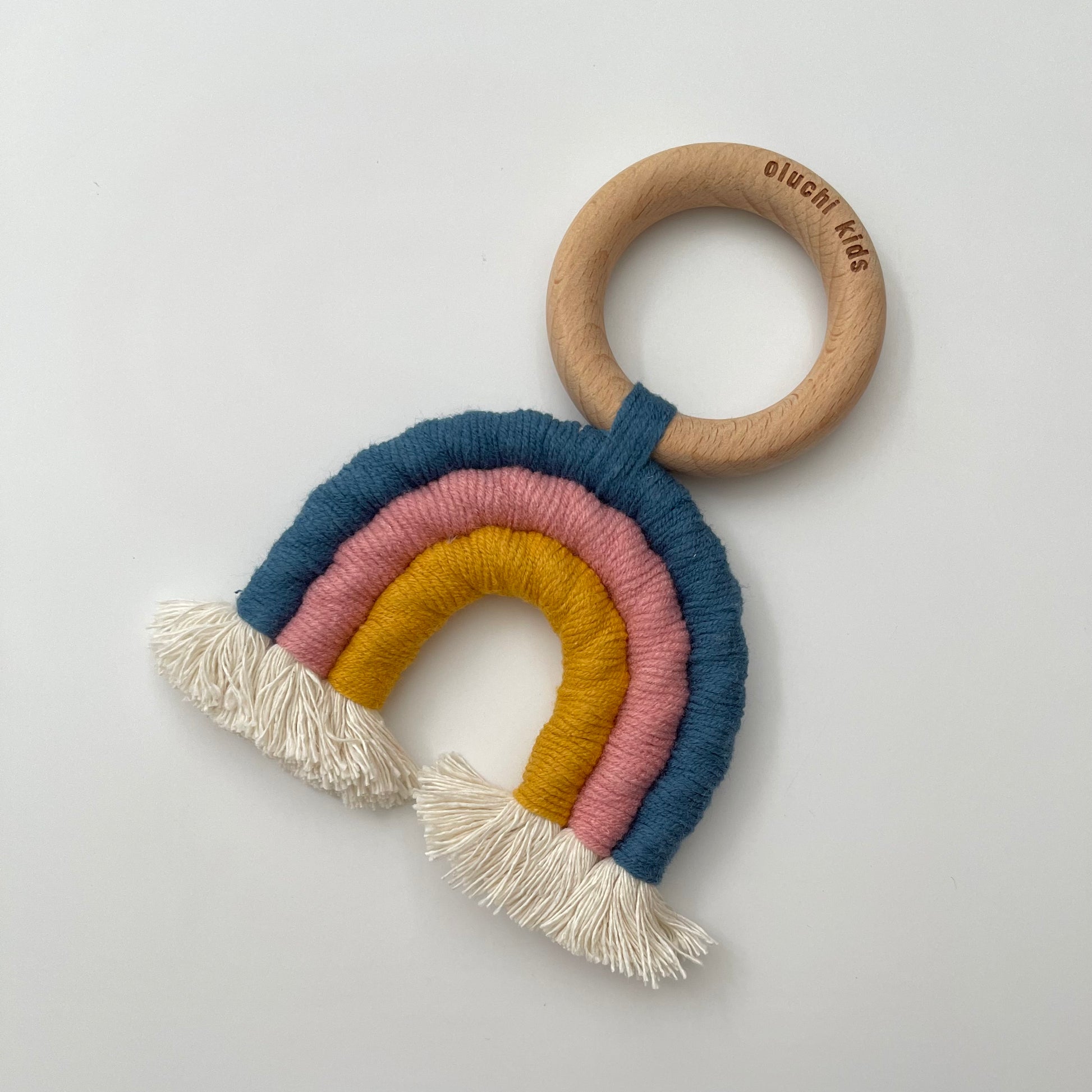 Rainbow macrame teether 2025