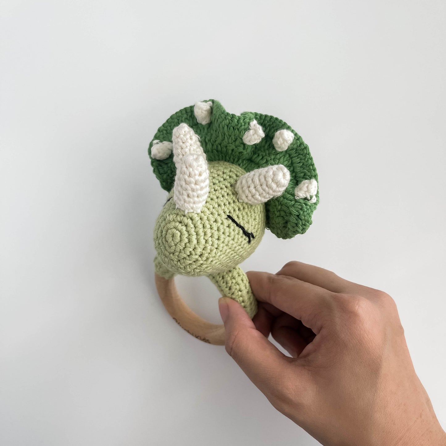 Organic Cotton Crochet Animal Rattles PERSONALISED Eco Natural